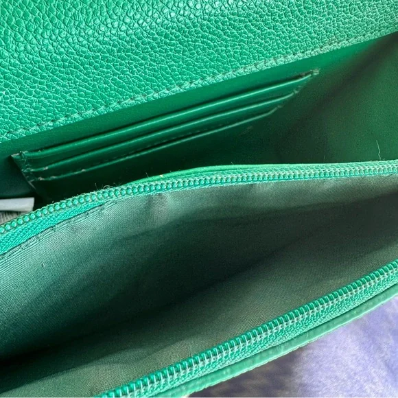 Charles & Keith - Pebbled Leather Sling Bag in Green with detachable straps. - Picture 9 of 15